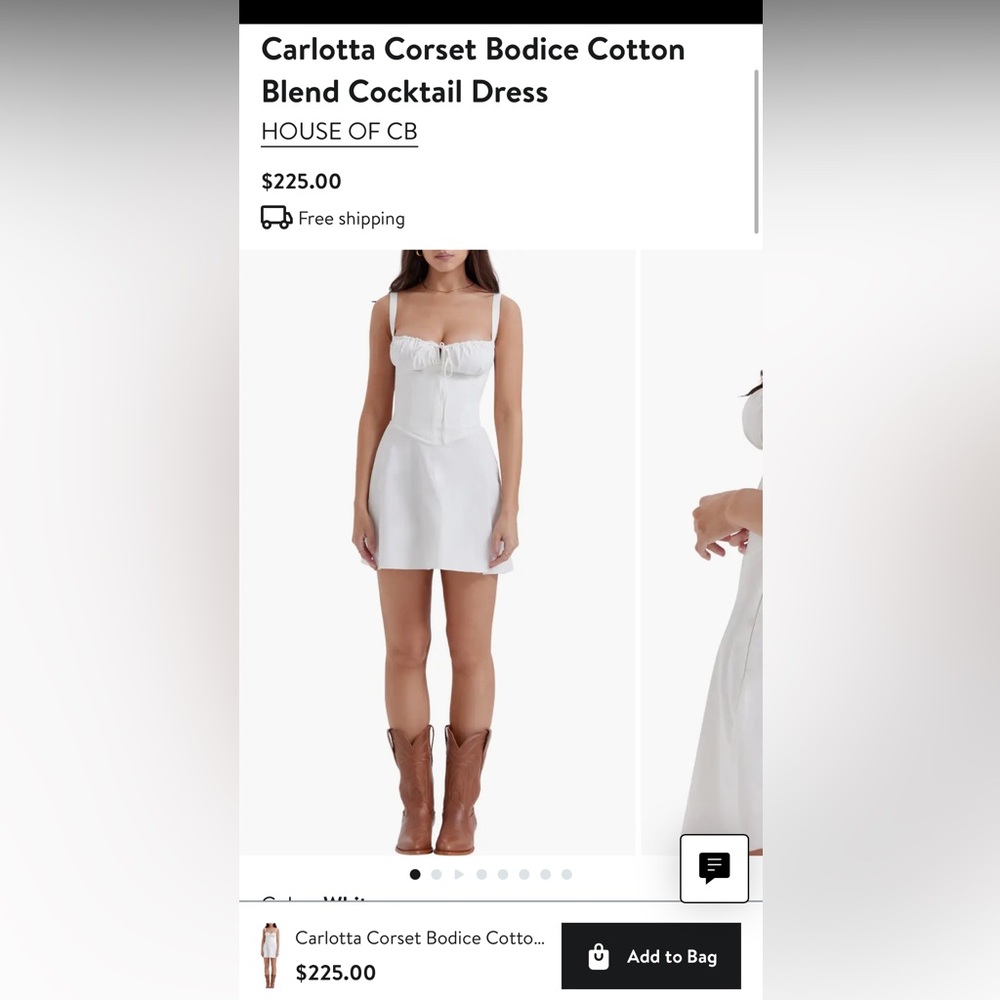 House of cb Carlotta white dress